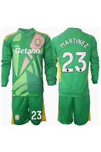 Aston Villa Emiliano Martinez #23 Doelman Babytruitje Thuis tenue Kind 2024-25 Lange Mouw (+ Korte broeken)